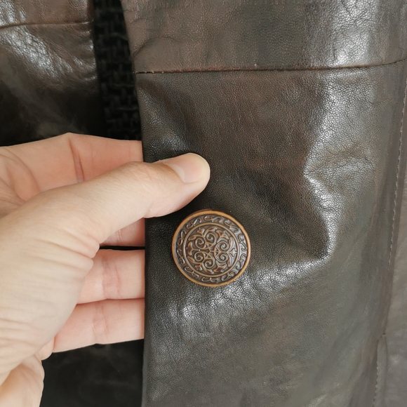 ITALIAN LEATHER AND WOOL DANIER JACKET - Picture 3 of 8